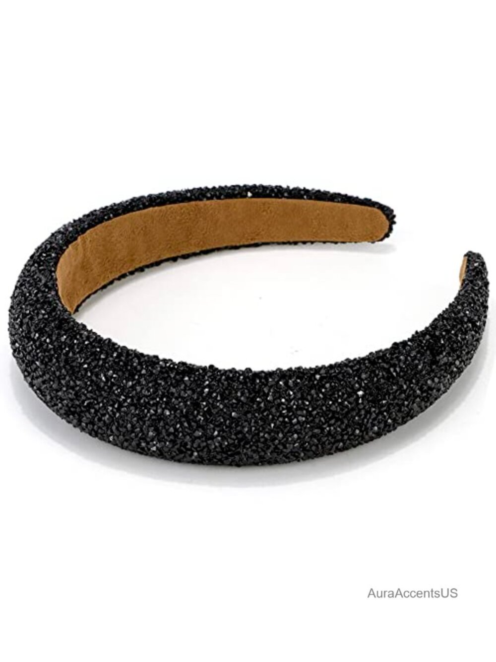 Rhinestone Sequin Padded Headband Sparkle Bling Hair Accessory for Women